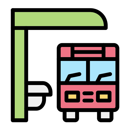 przystanek autobusowy Generic Outline Color ikona