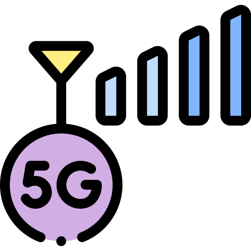 5g Detailed Rounded Lineal color icono