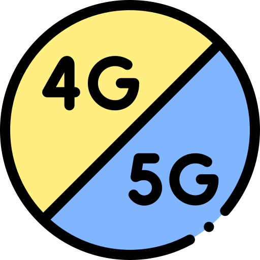 mobile daten Detailed Rounded Lineal color icon