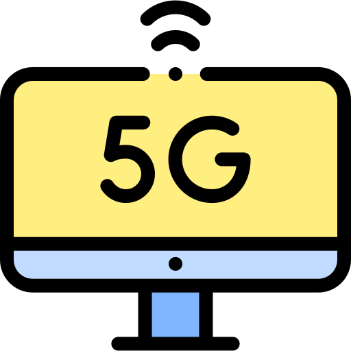 5g Detailed Rounded Lineal color icon