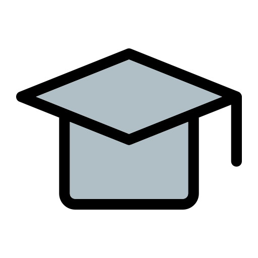 Graduation cap Generic Outline Color icon