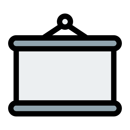 Projector Screen Generic Outline Color icon