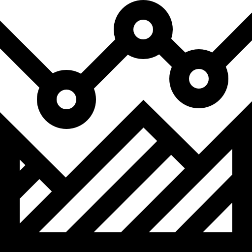 gráfico de linea Super Basic Straight Outline icono