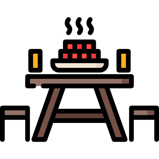 ピクニック用のテーブル Special Lineal color icon