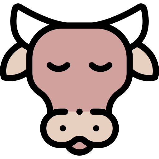 vaca Detailed Rounded Lineal color icono