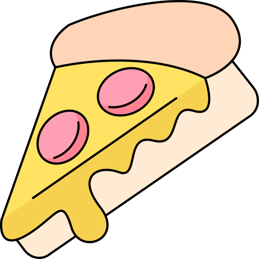 pizza Generic Thin Outline Color icon