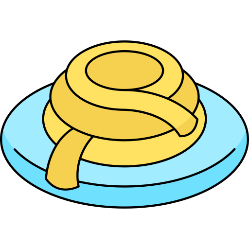 Fettuccine Generic Thin Outline Color icon