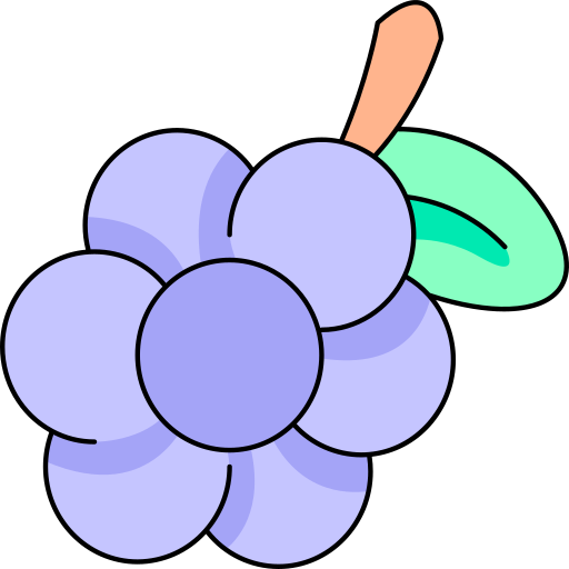 Grape Generic Thin Outline Color icon