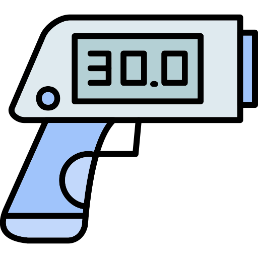 Thermometer gun Generic Outline Color icon