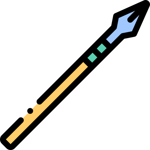 Spear Detailed Rounded Lineal color icon