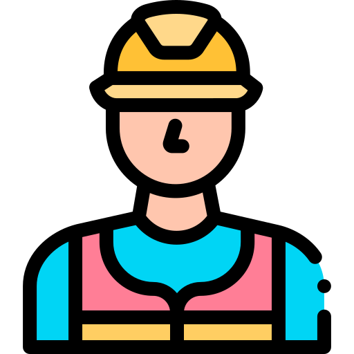 Worker Detailed Rounded Lineal color icon