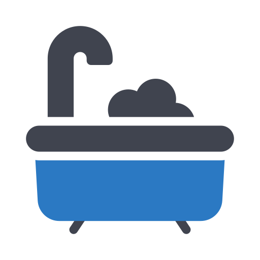 Bath tub Generic Blue icon