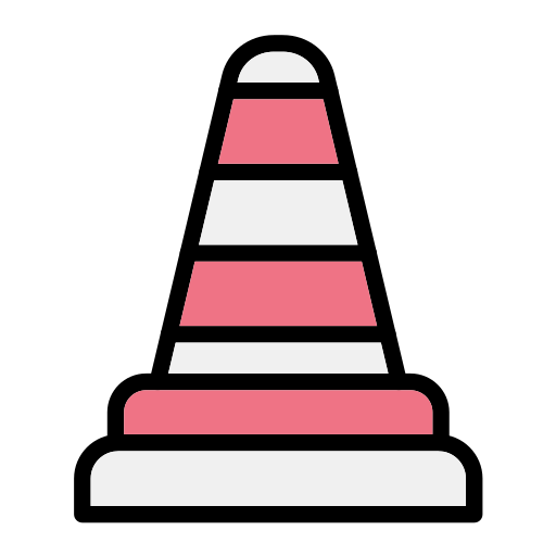 Traffic Cone Generic Outline Color icon
