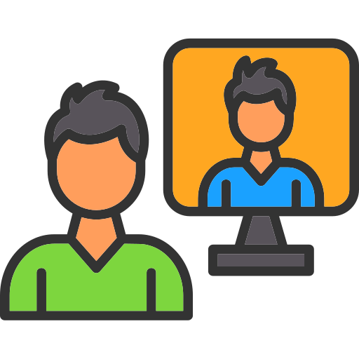 Online Conference Generic Outline Color icon