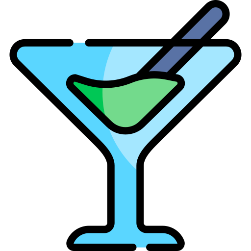 Cocktail Kawaii Lineal color icon