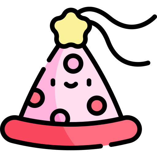 Party Hat Kawaii Lineal color icon