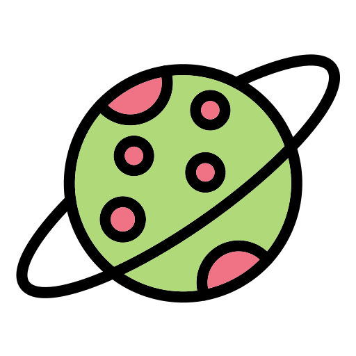 토성 Generic Outline Color icon