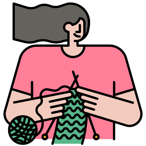 Knitting Generic Outline Color icon