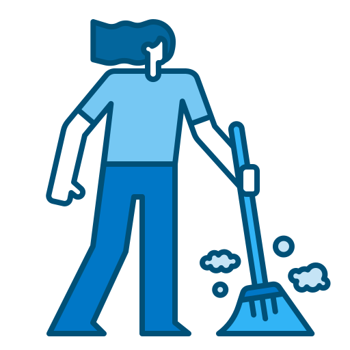 cleaning Generic Blue Icône