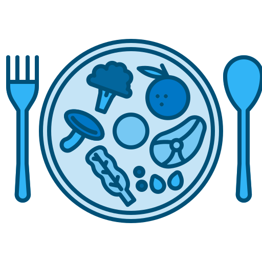 건강한 음식 Generic Blue icon