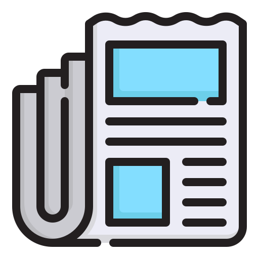 Newsletter Generic Outline Color icon