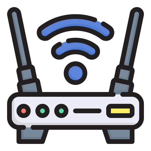 router wifi Generic Outline Color ikona