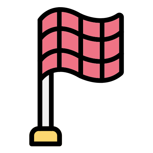 flaga w szachownicę Generic Outline Color ikona