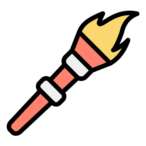 불꽃 Generic Outline Color icon
