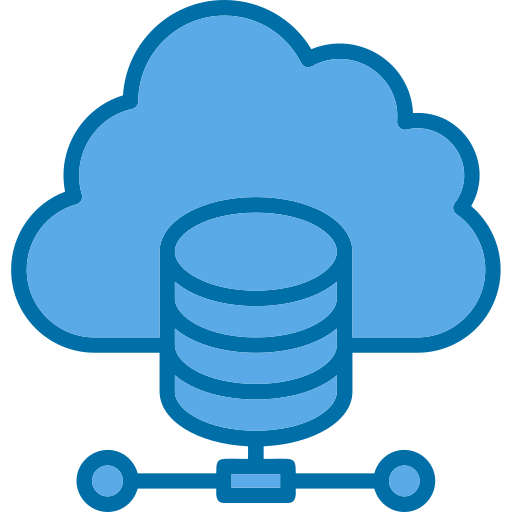 Cloud database Generic Blue icon
