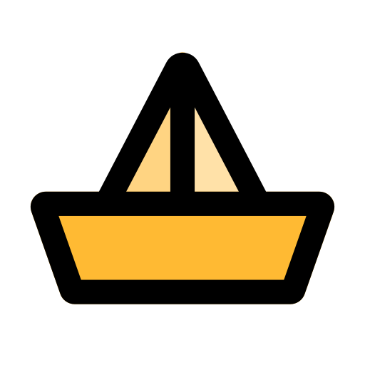 barco de papel Generic Outline Color icono
