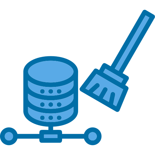 Data cleansing Generic Blue icon
