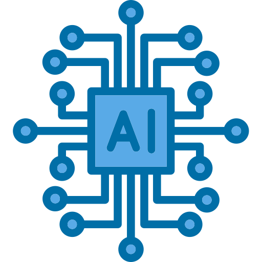 intelligenza artificiale Generic Blue icona