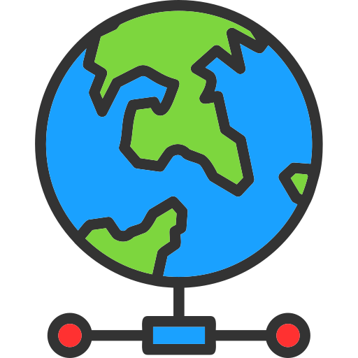 Globe Generic Outline Color icon