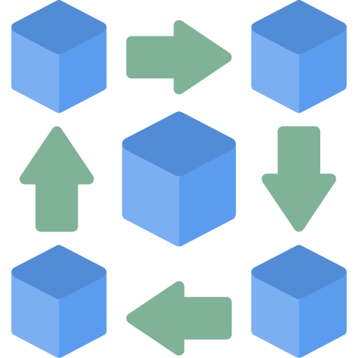 blockchain Generic Flat icona