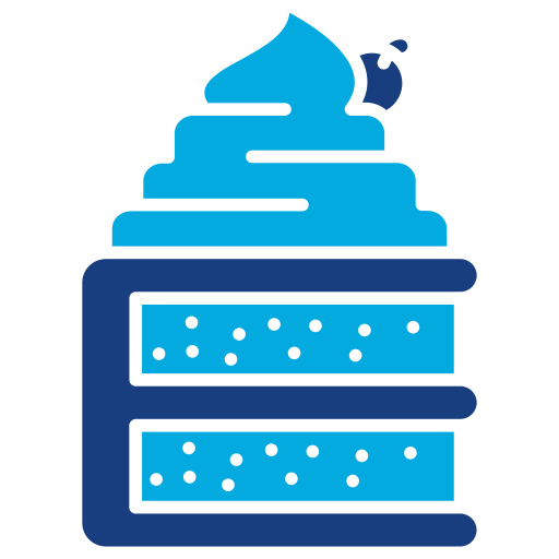 Sponge cake Generic Blue icon
