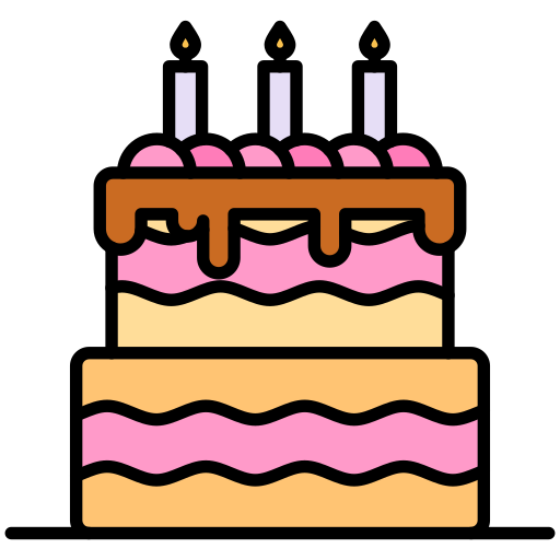 Birthday cake Generic color lineal-color icon