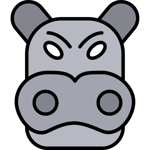 Hippo Generic Outline Color icon