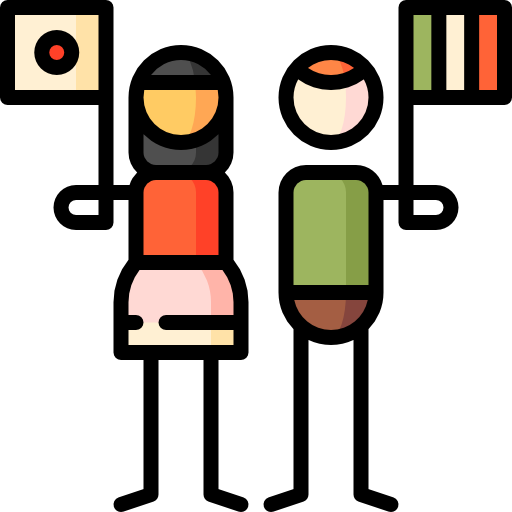 staatsangehörigkeit Puppet Characters Lineal Color icon