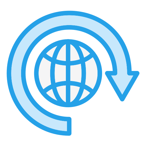 Around the world Generic Blue icon