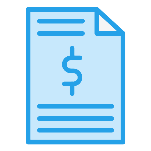 Invoice Generic Blue icon