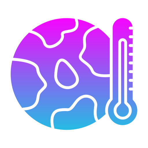 opwarming van de aarde Generic Flat Gradient icoon