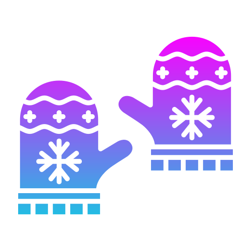 rękawiczki zimowe Generic Flat Gradient ikona