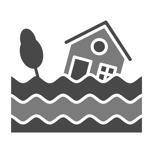 Flooded house Generic Grey icon