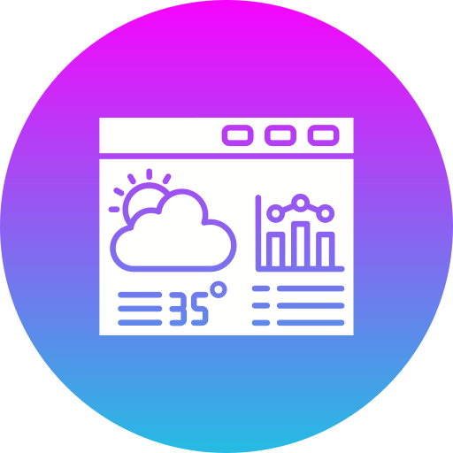 análisis de pronóstico Generic Flat Gradient icono
