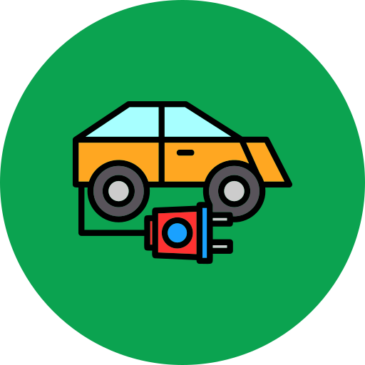 전기차 Generic Outline Color icon