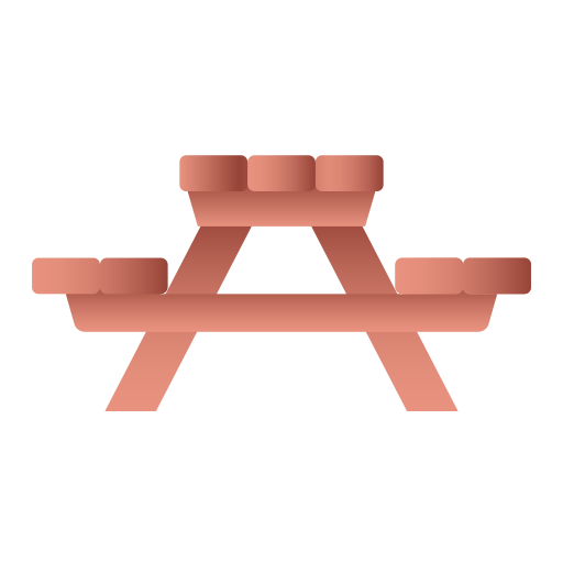 picknicktafel Generic Flat Gradient icoon