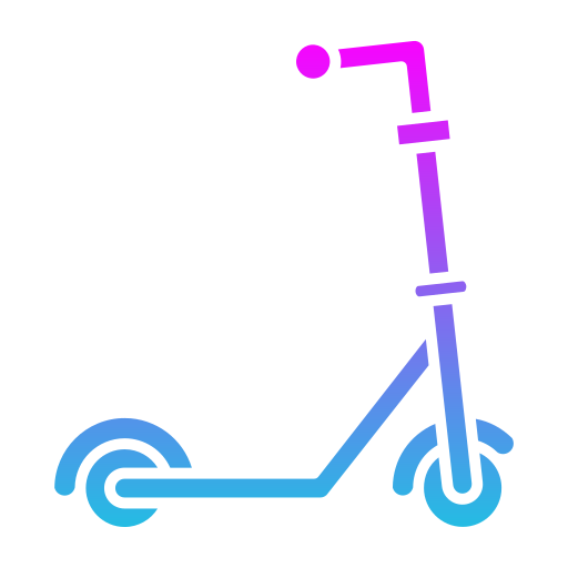 kick-scooter Generic Flat Gradient icoon