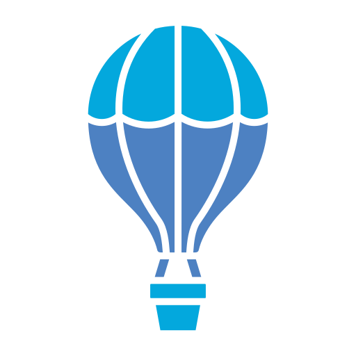 globo aerostático Generic Blue icono