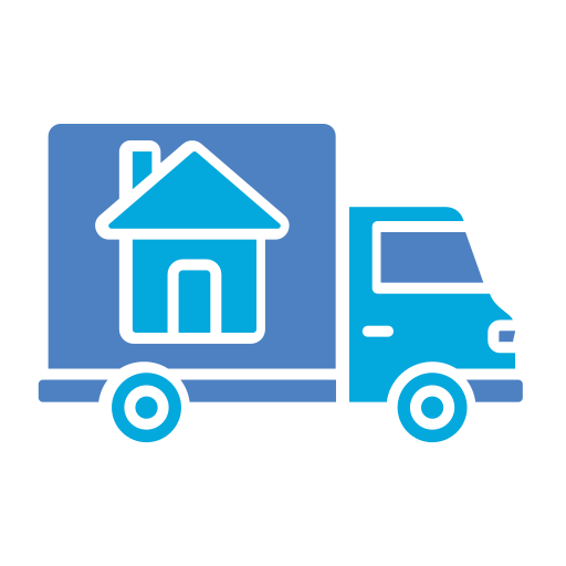 camión de mudanza Generic Blue icono