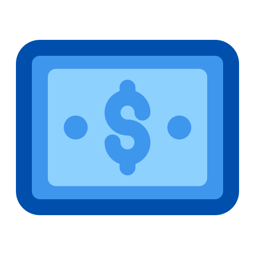 Cash money Generic Blue icon